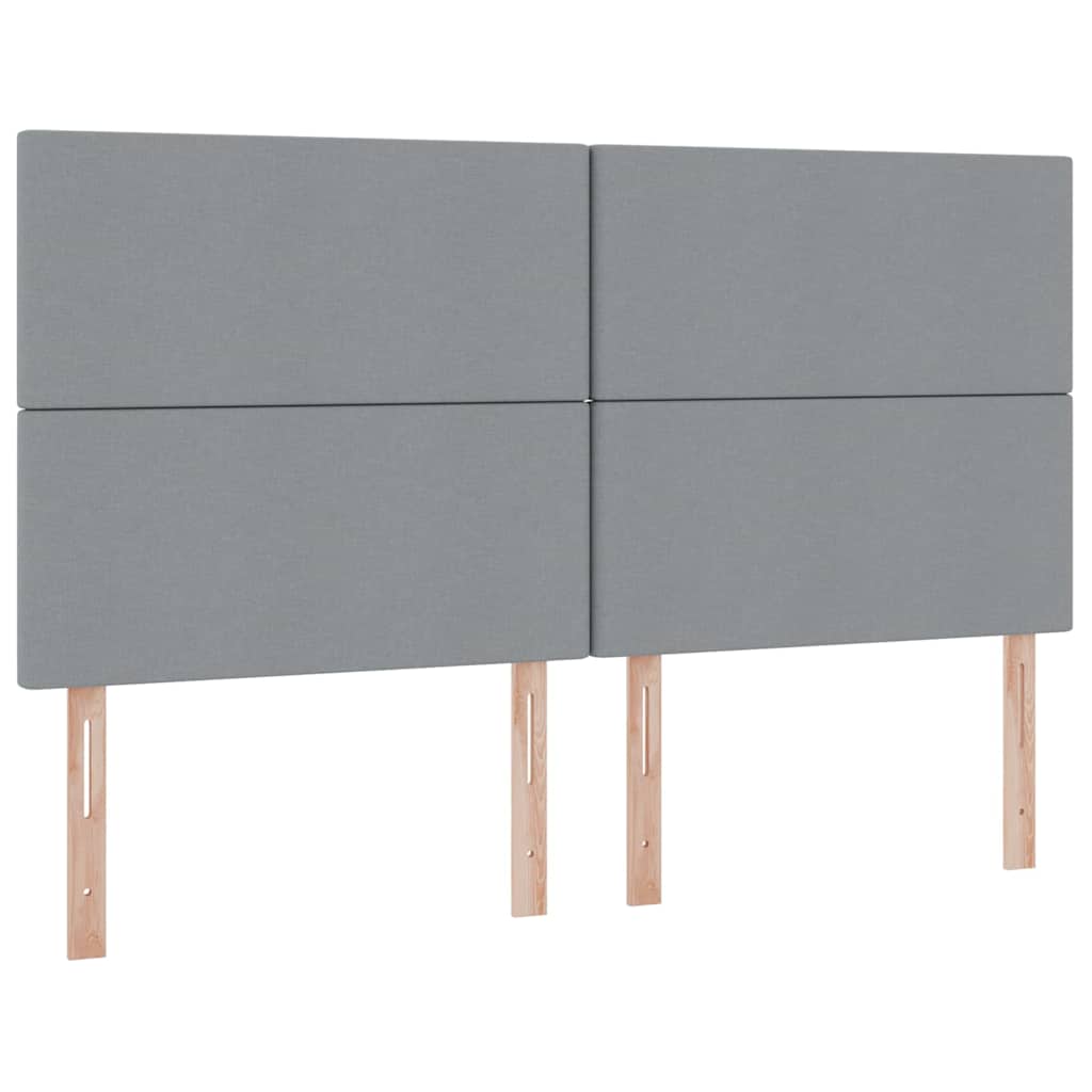 Krevet s od storage Svijetlo siva 200 x 200 cm Lažna koža