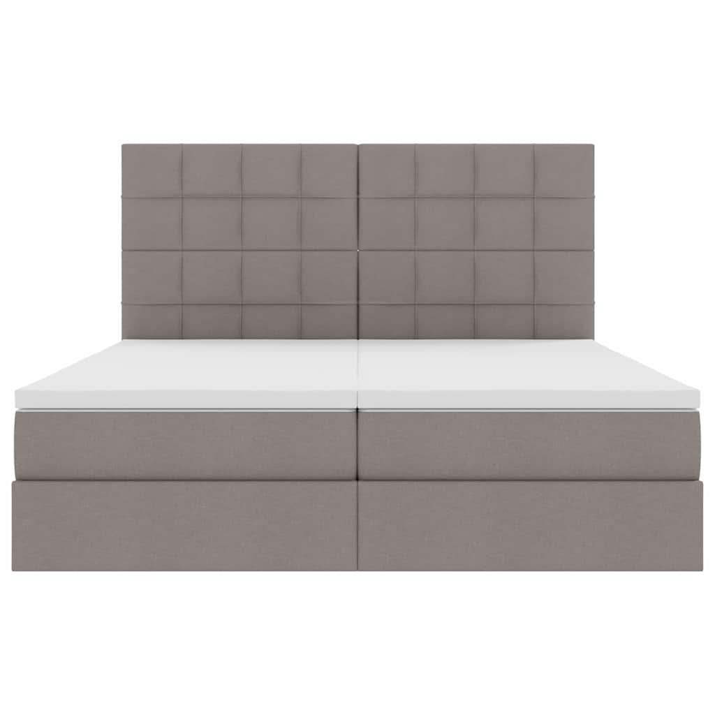 Krevet s od storage Sivo-smeđa 180 x 200 cm Lažna koža