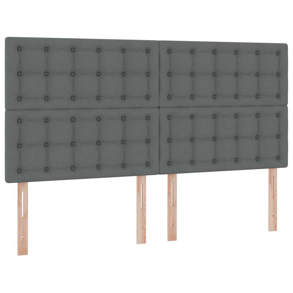 Krevet s od storage Tamno siva 200 x 200 cm Lažna koža
