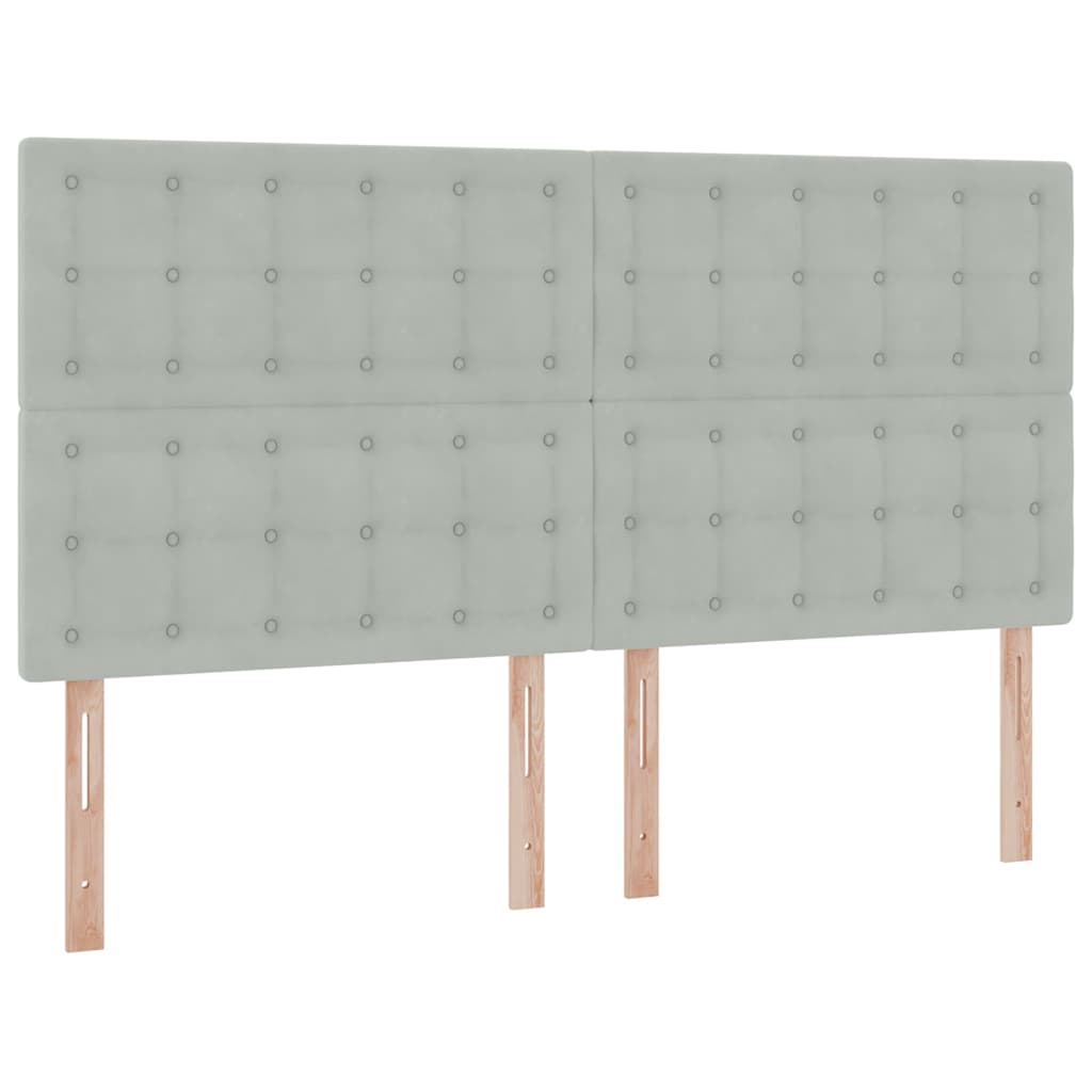 Krevet s od storage Svijetlo siva 180 x 200 cm Baršun