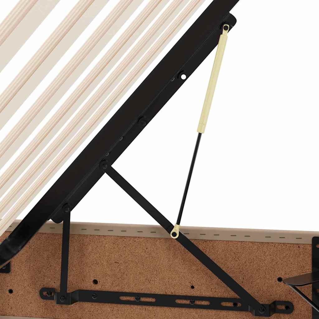 Krevet s prostorom za pohranu s LED-om Kapućino 90 x 200 cm