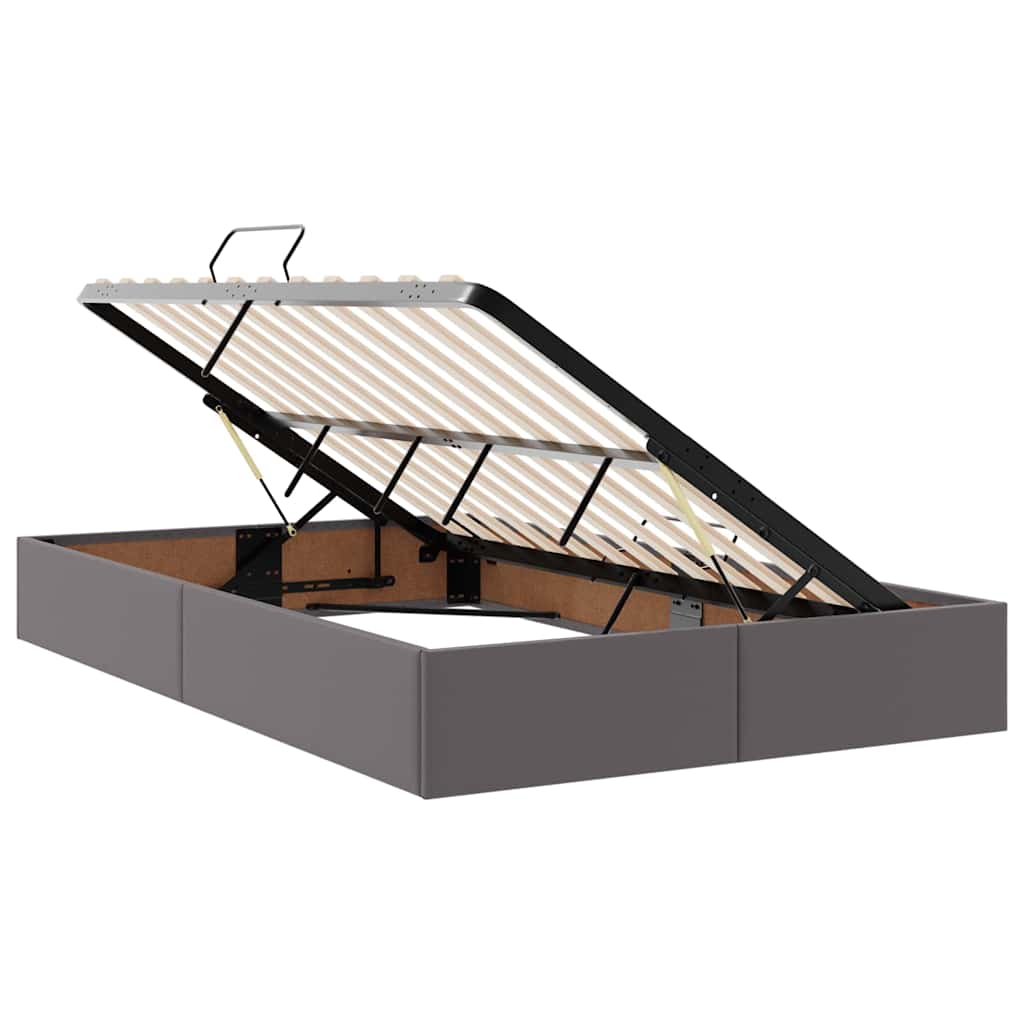 Krevet s prostorom za pohranu s LED-om Siva 120 x 200 cm