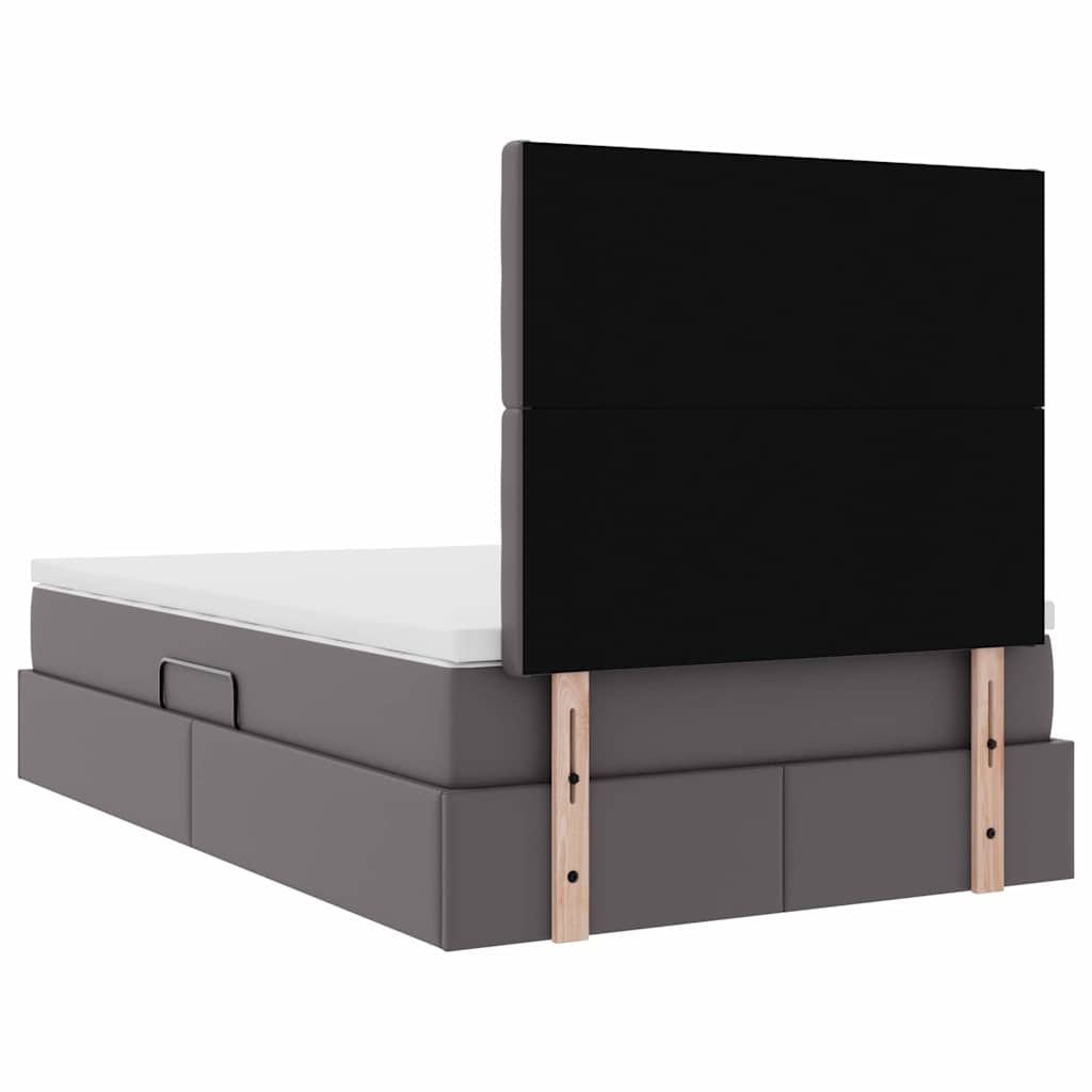 Krevet s prostorom za pohranu s LED-om Siva 120 x 200 cm