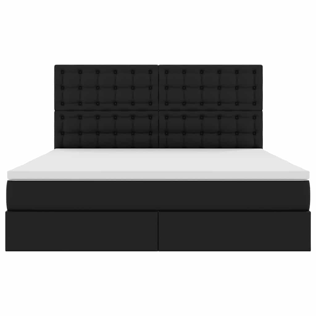 Krevet s prostorom za pohranu s LED-om Crna 160 x 200 cm