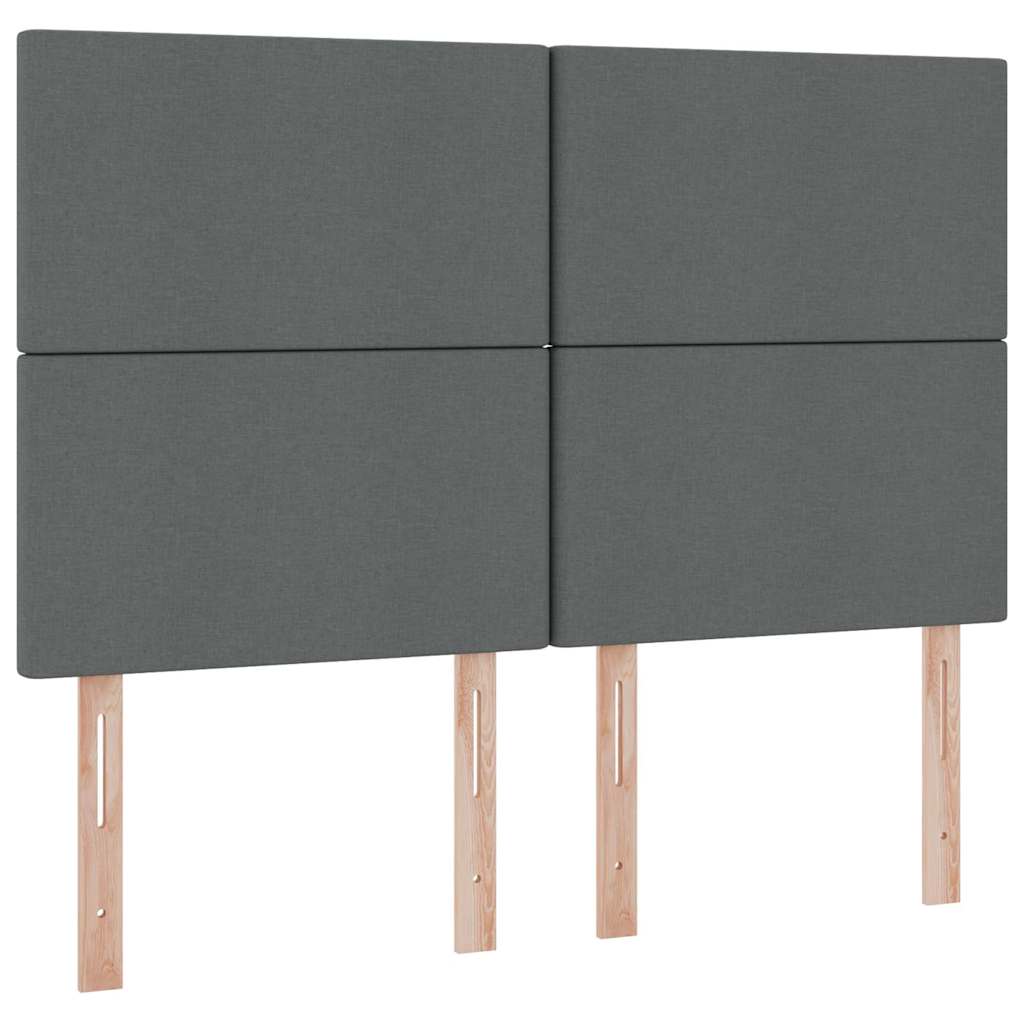 Krevet s prostorom za pohranu s LED-om Tamno siva 140 x 190 cm
