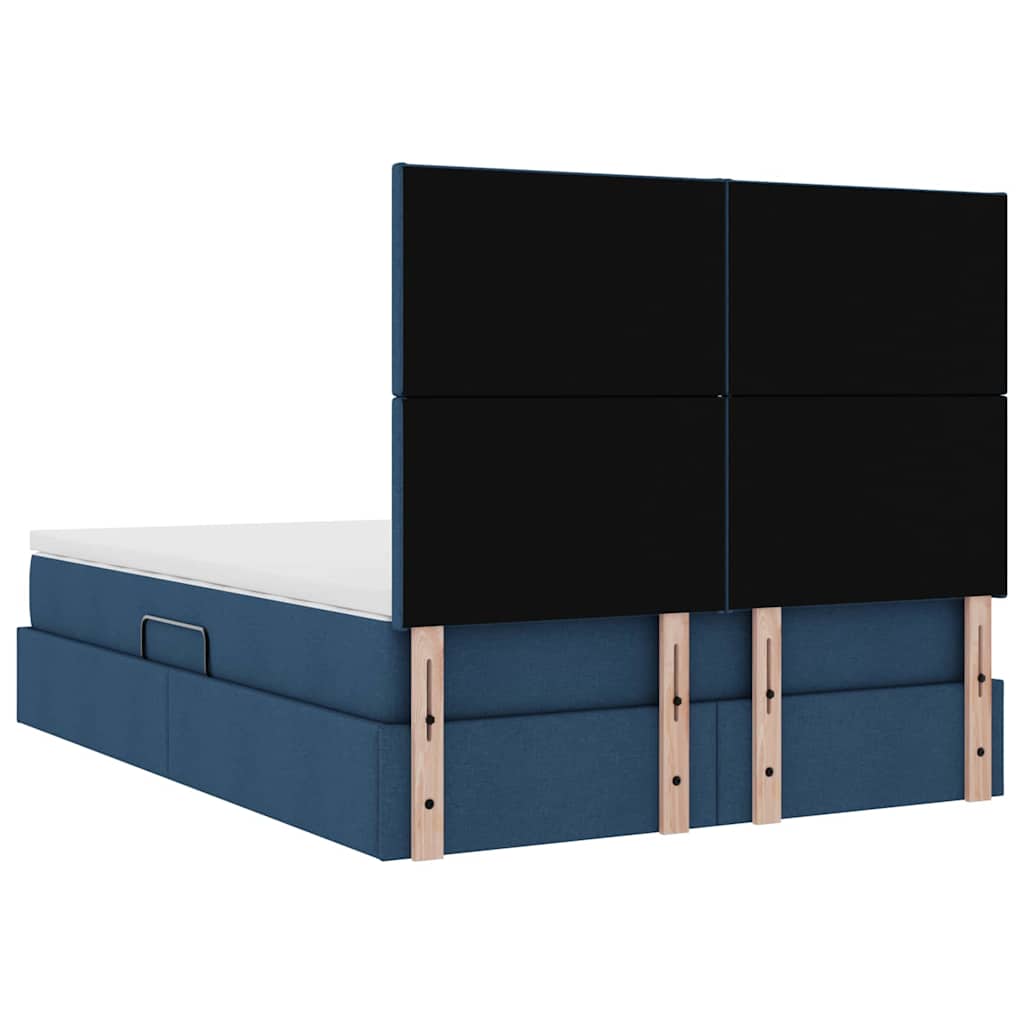 Krevet s prostorom za pohranu s LED-om Plava 140 x 190 cm