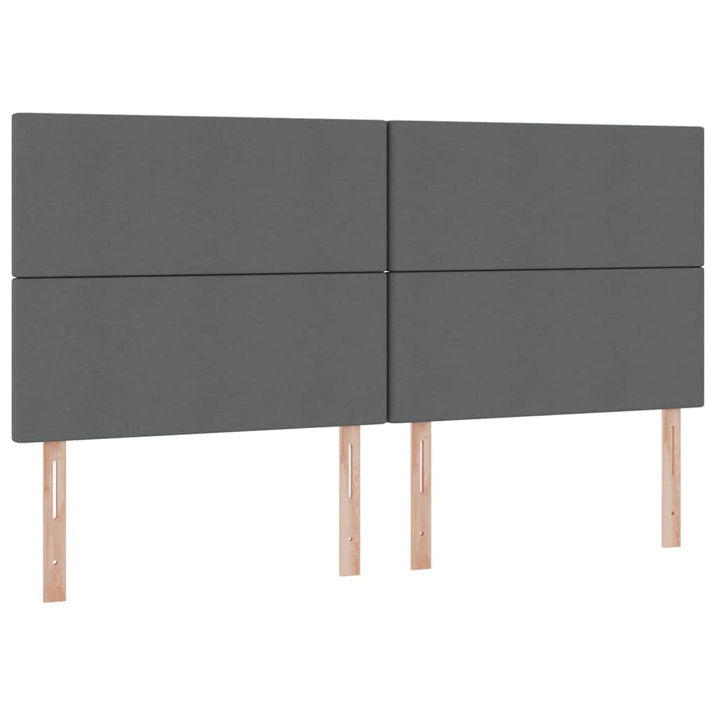 Krevet s prostorom za pohranu s LED-om Tamno siva 200 x 200 cm