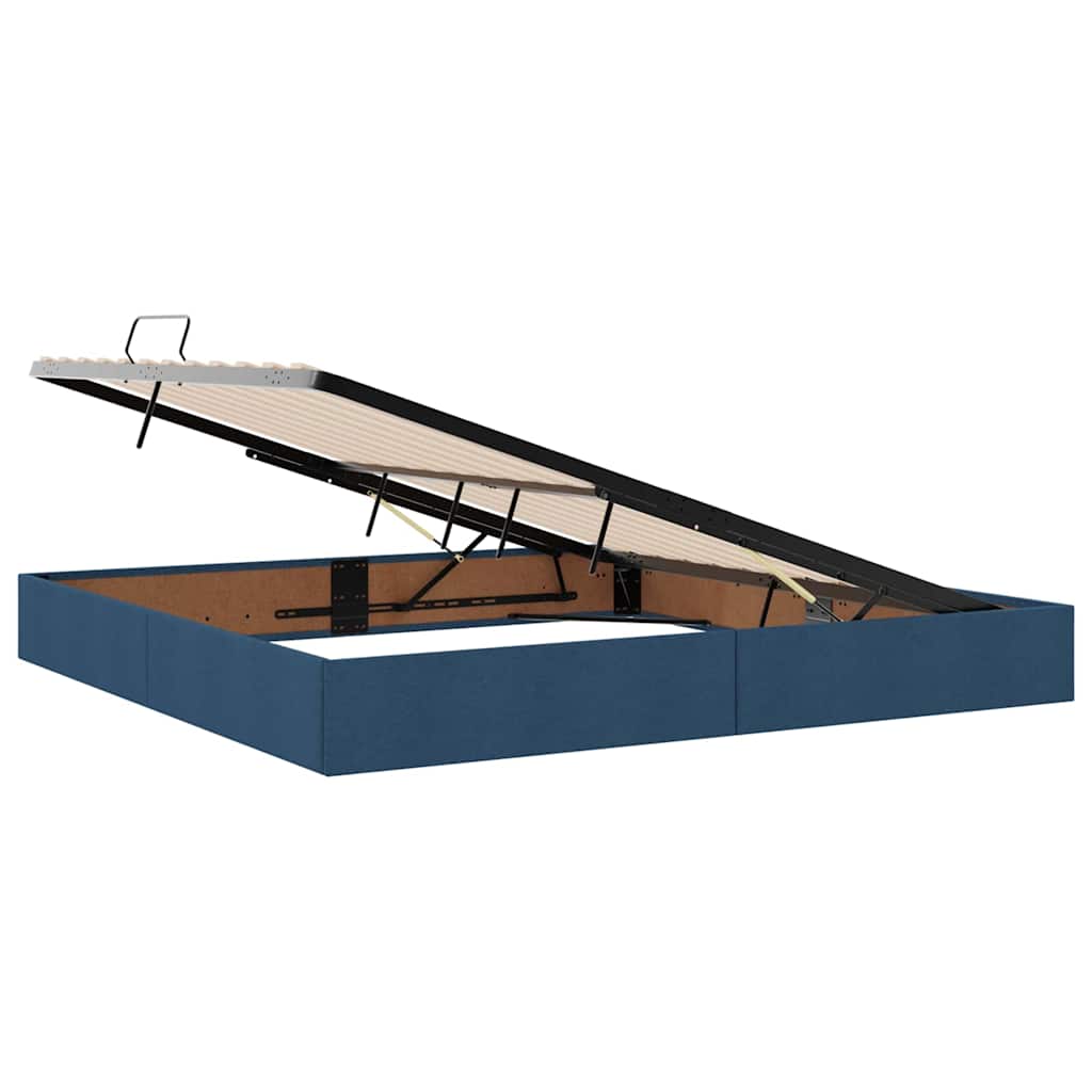 Krevet s prostorom za pohranu s LED-om Plava 200 x 200 cm
