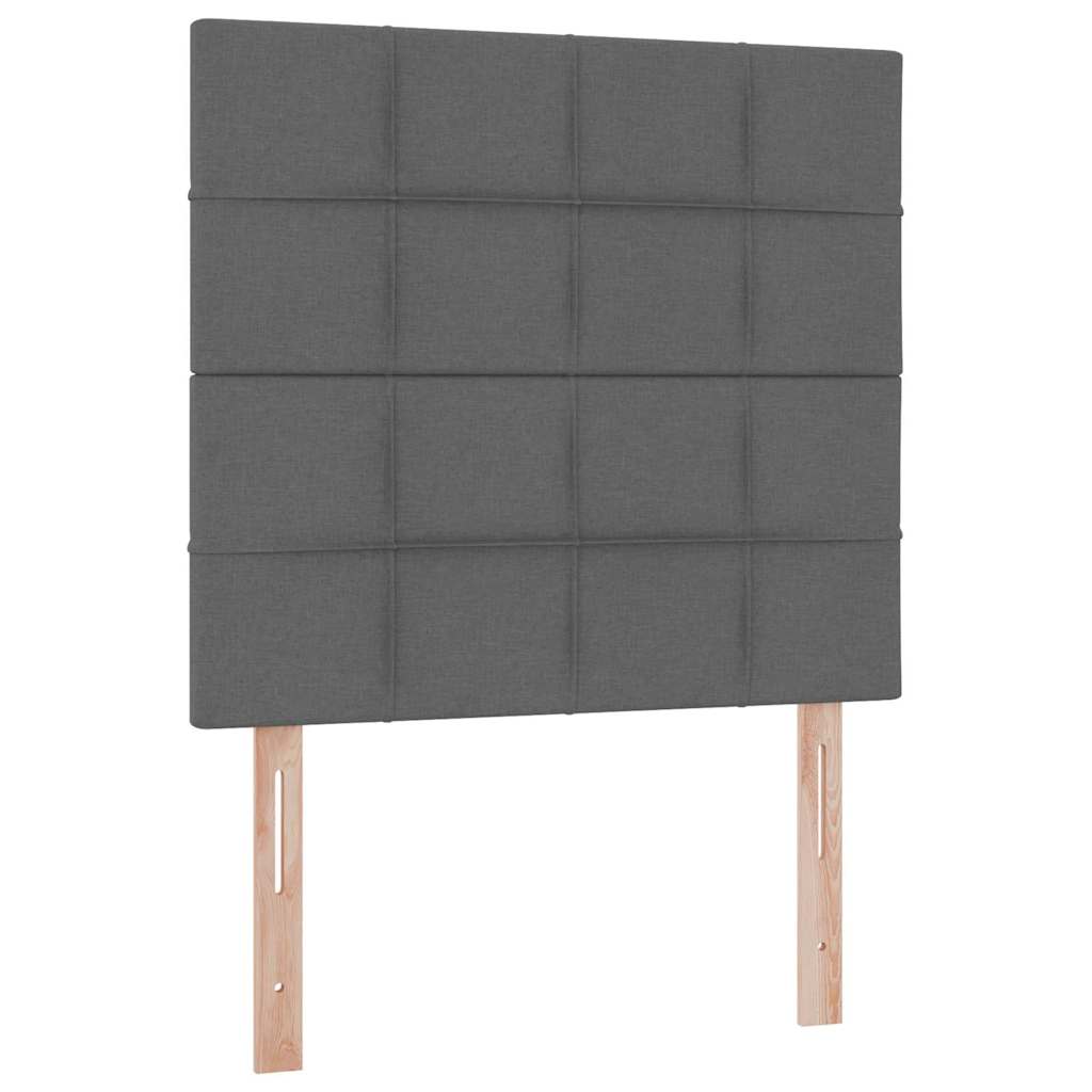 Krevet s prostorom za pohranu s LED-om Tamno siva 100 x 200 cm