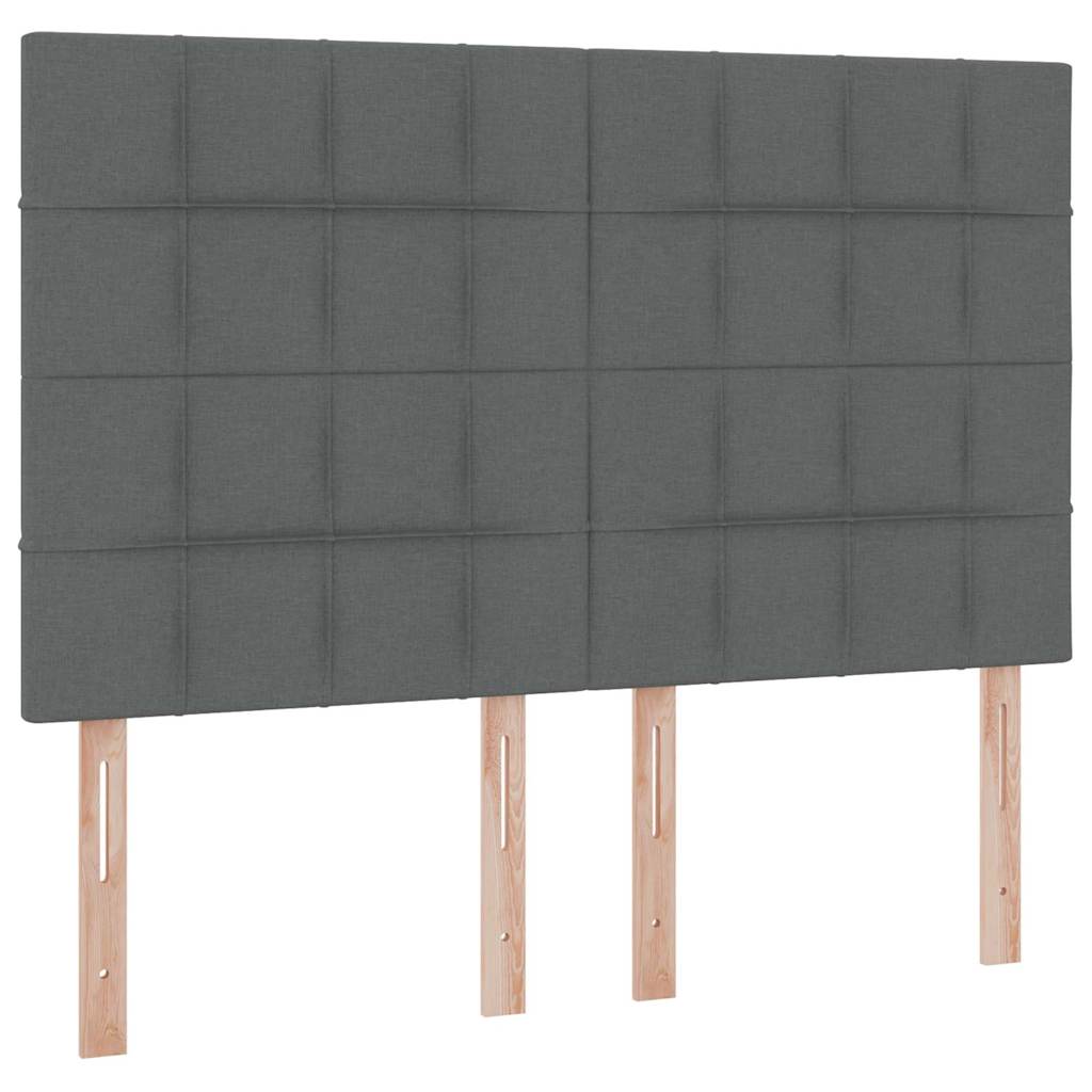 Krevet s prostorom za pohranu s LED-om Tamno siva 140 x 190 cm