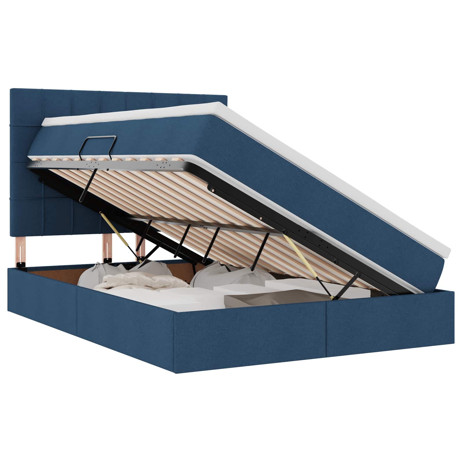 Krevet s prostorom za pohranu s LED-om Plava 140 x 190 cm