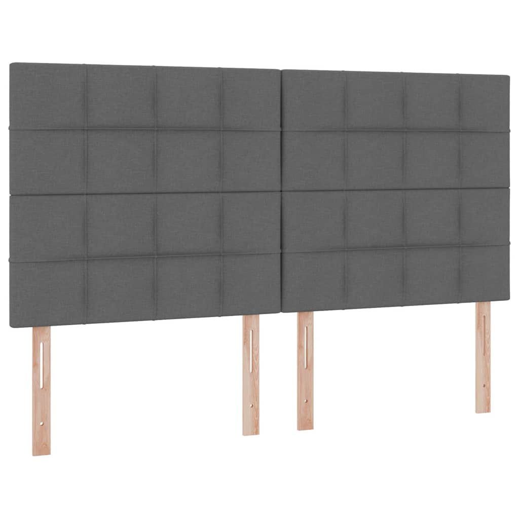 Krevet s prostorom za pohranu s LED-om Tamno siva 180 x 200 cm