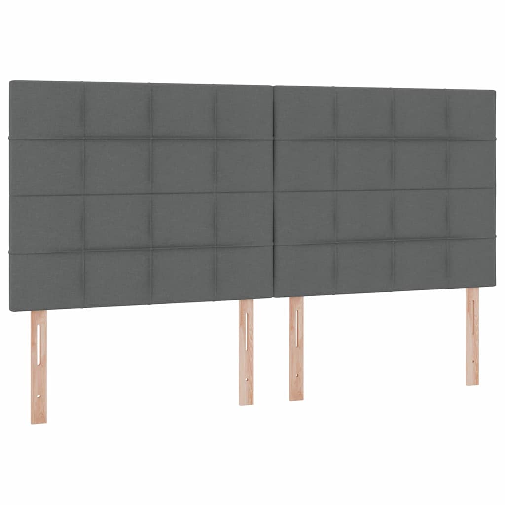 Krevet s prostorom za pohranu s LED-om Tamno siva 200 x 200 cm