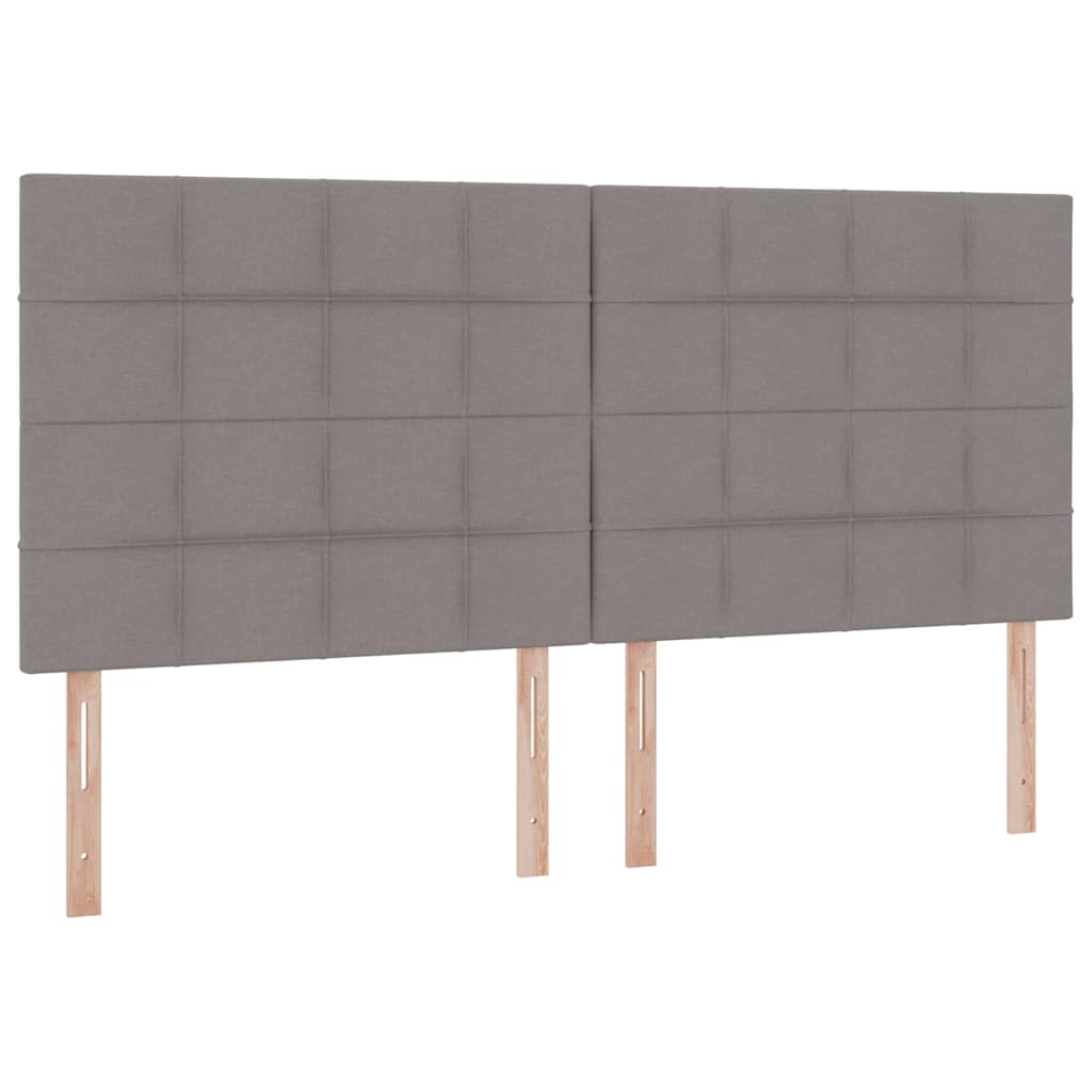 Krevet s prostorom za pohranu s LED-om Sivo-smeđa 200 x 200 cm