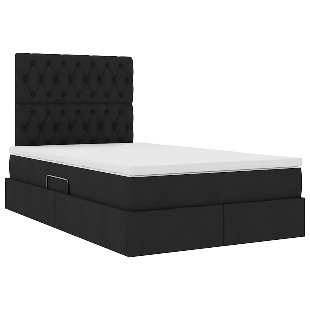Krevet s prostorom za pohranu s LED-om Crna 120 x 190 cm