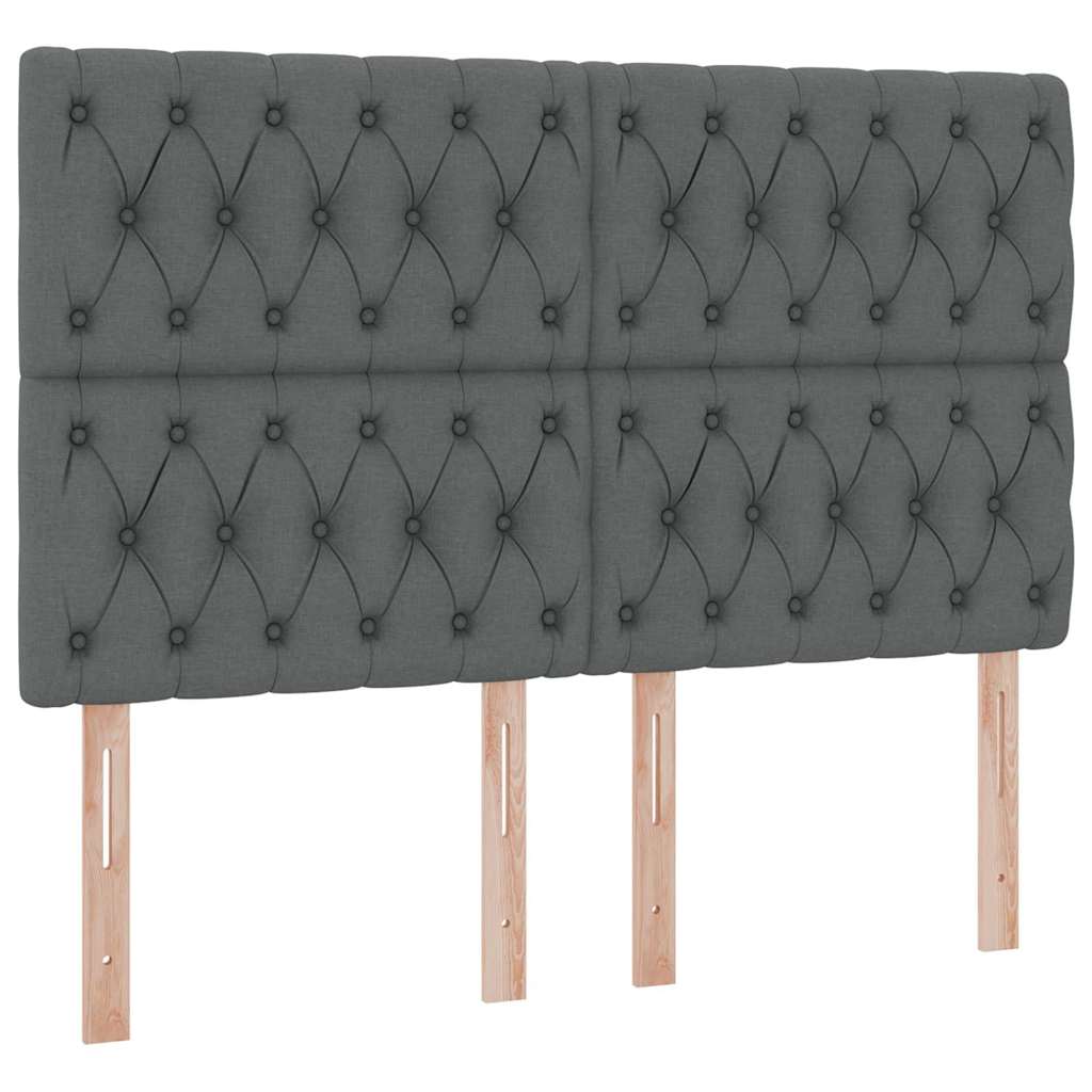 Krevet s prostorom za pohranu s LED-om Tamno siva 140 x 190 cm