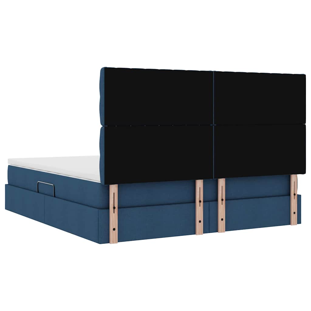 Krevet s prostorom za pohranu s LED-om Plava 180 x 200 cm