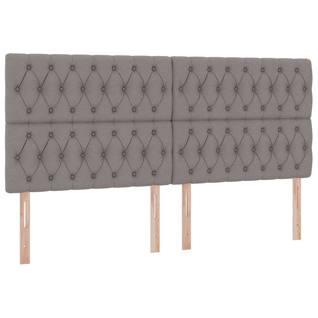 Krevet s prostorom za pohranu s LED-om Sivo-smeđa 200 x 200 cm