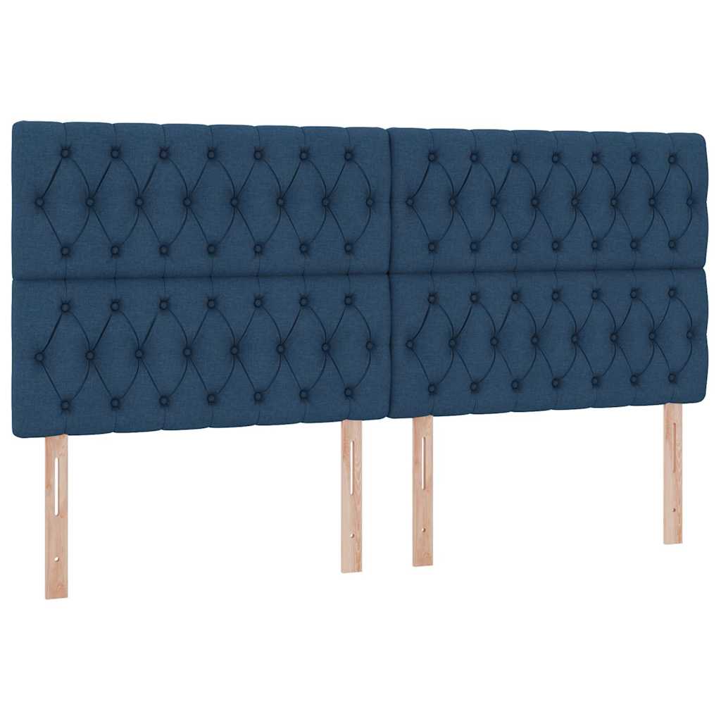 Krevet s prostorom za pohranu s LED-om Plava 200 x 200 cm