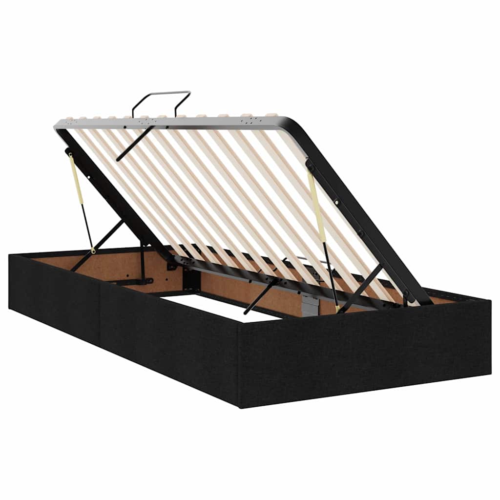 Krevet s prostorom za pohranu s LED-om Crna 90 x 190 cm