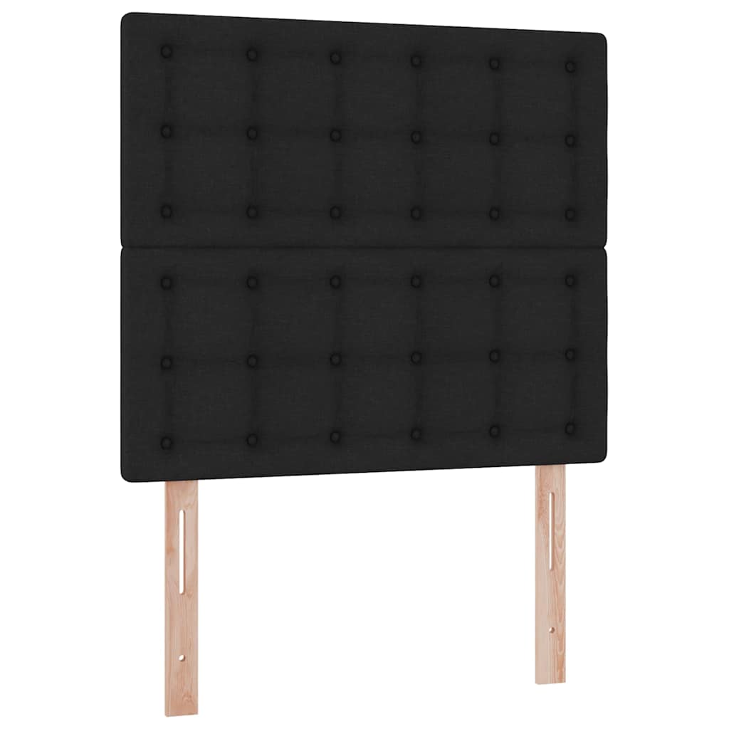 Krevet s prostorom za pohranu s LED-om Crna 90 x 200 cm