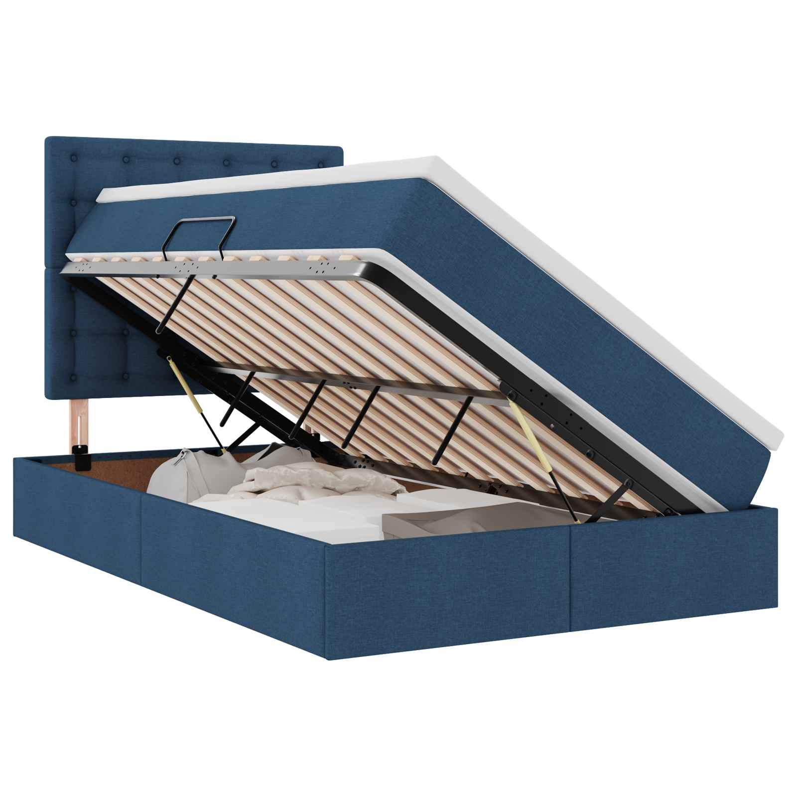 Krevet s prostorom za pohranu s LED-om Plava 120 x 200 cm