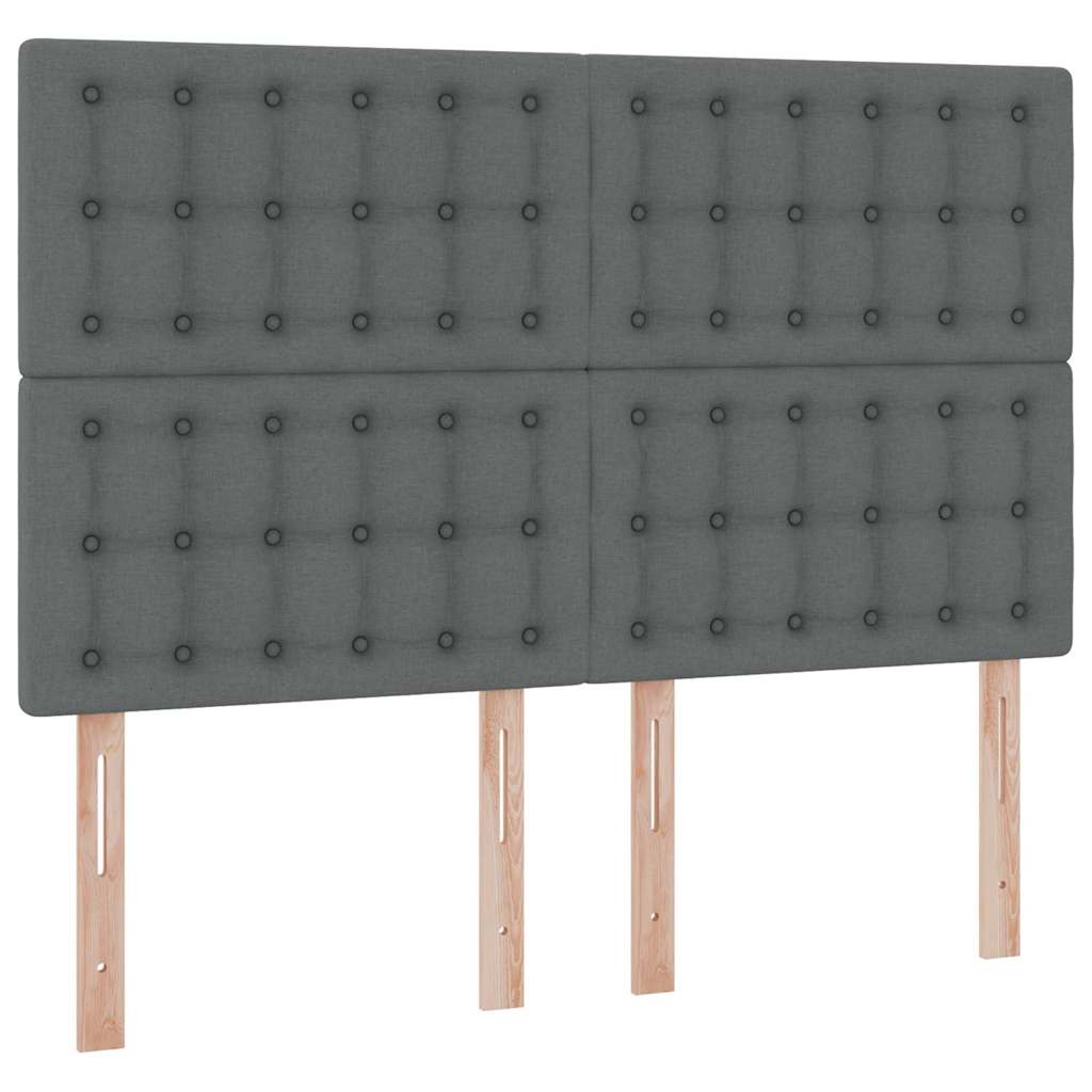 Krevet s prostorom za pohranu s LED-om Tamno siva 140 x 200 cm