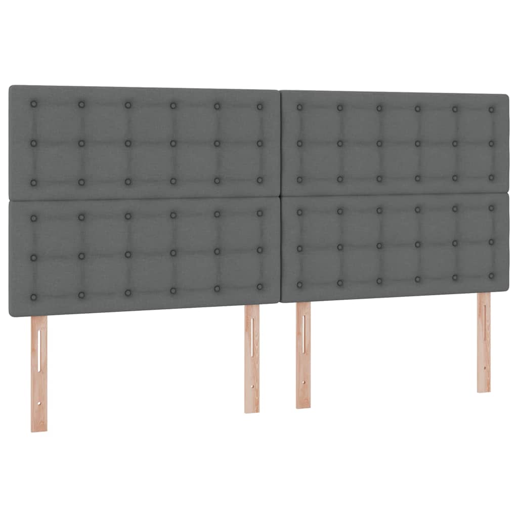 Krevet s prostorom za pohranu s LED-om Tamno siva 200 x 200 cm