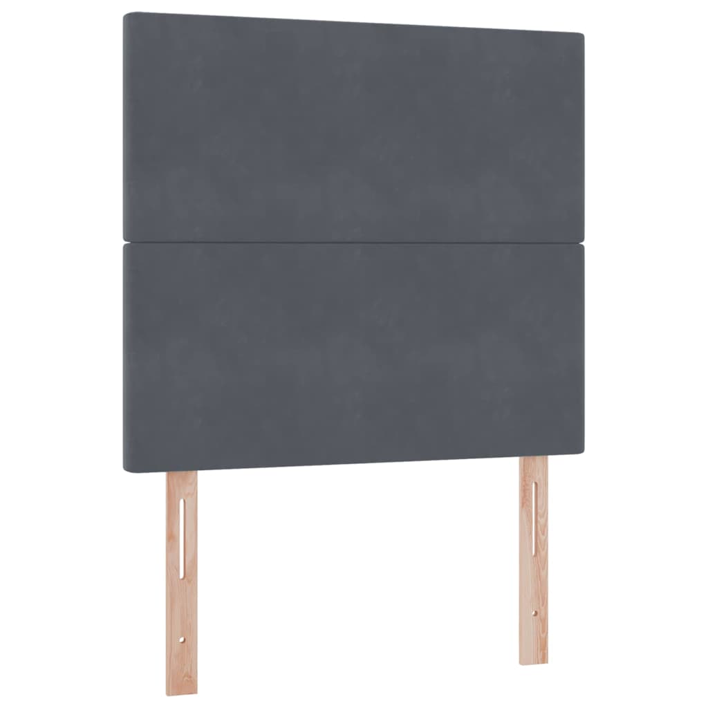 Krevet s prostorom za pohranu s LED-om Tamno siva 100 x 200 cm