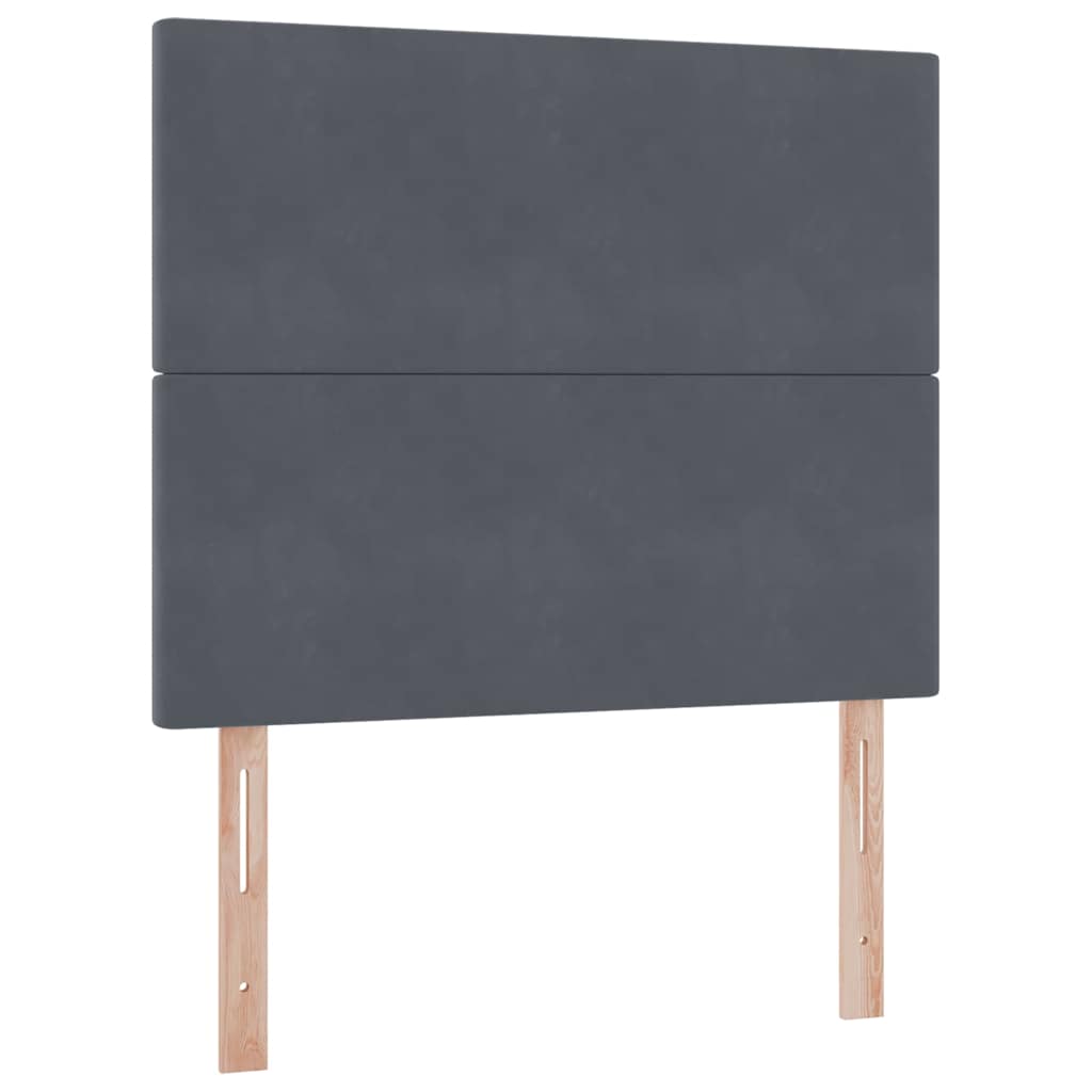 Krevet s prostorom za pohranu s LED-om Tamno siva 120 x 190 cm