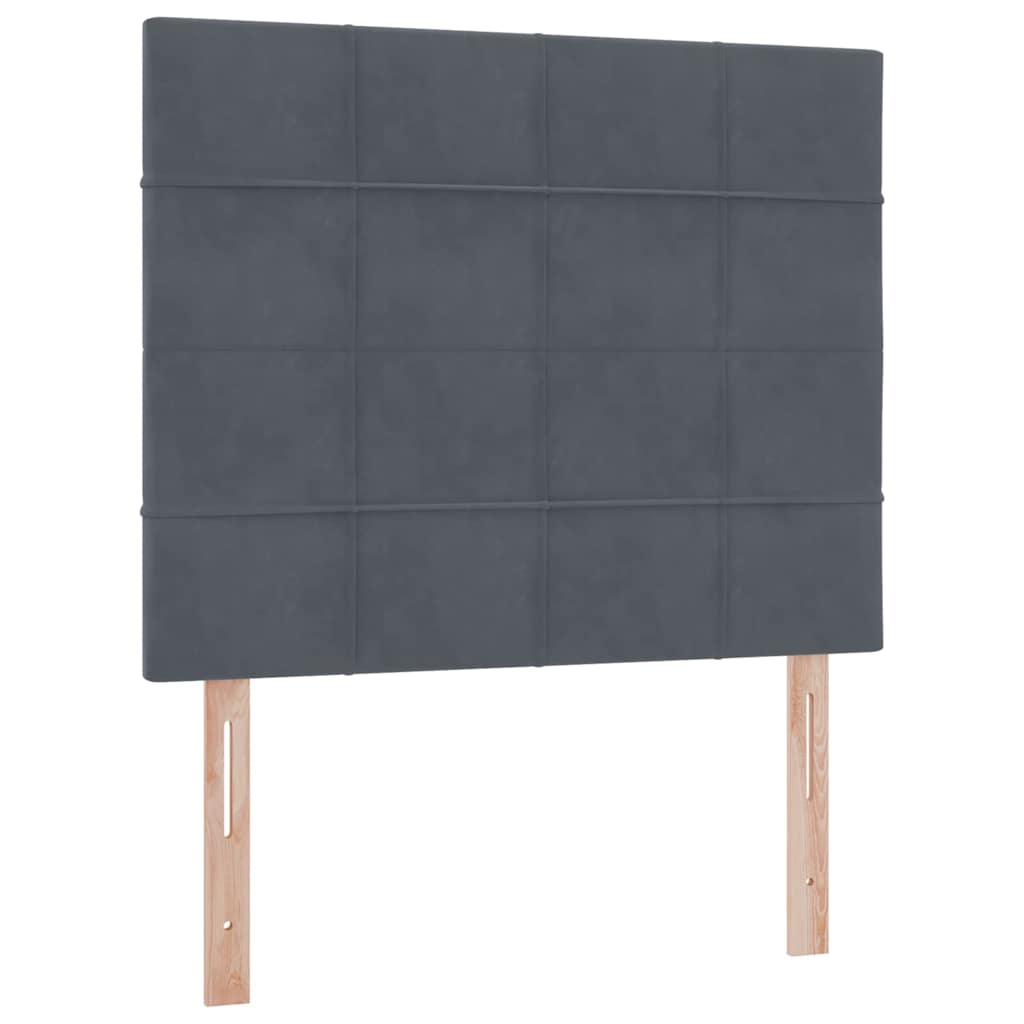 Krevet s prostorom za pohranu s LED-om Tamno siva 120 x 200 cm