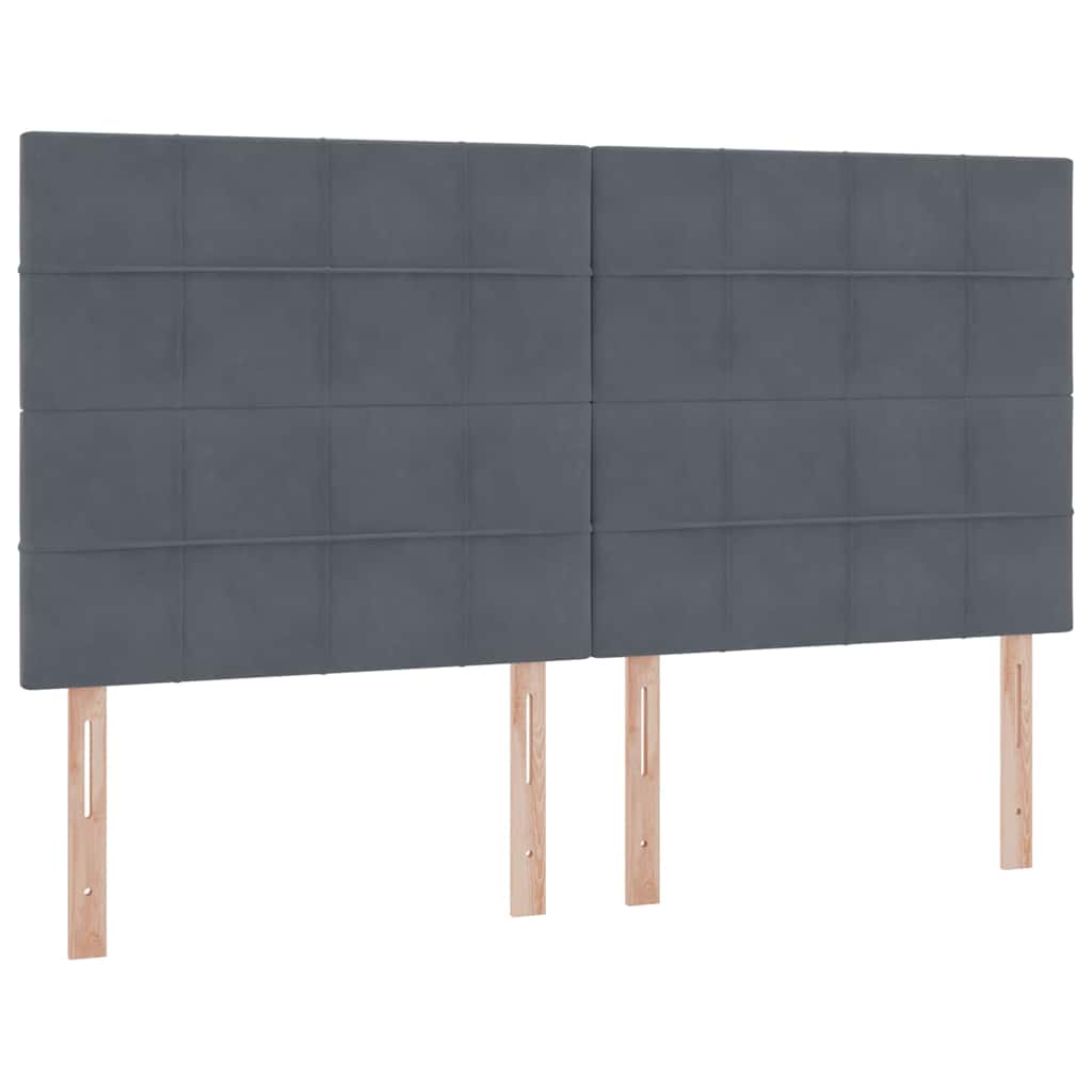 Krevet s prostorom za pohranu s LED-om Tamno siva 160 x 200 cm