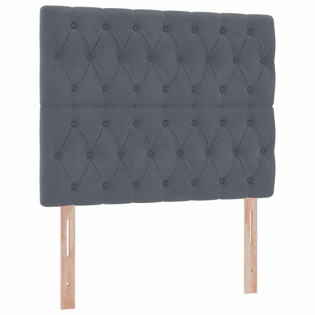Krevet s prostorom za pohranu s LED-om Tamno siva 120 x 190 cm