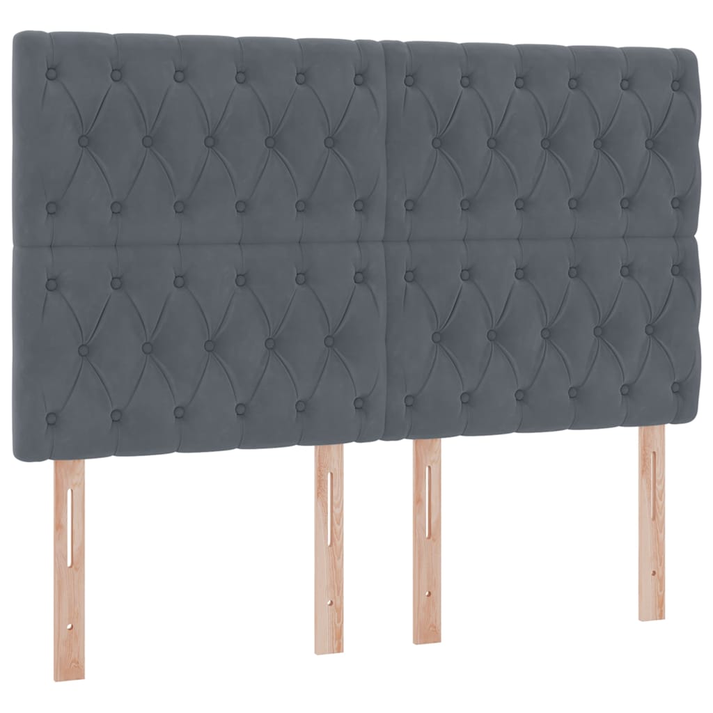 Krevet s prostorom za pohranu s LED-om Tamno siva 140 x 200 cm