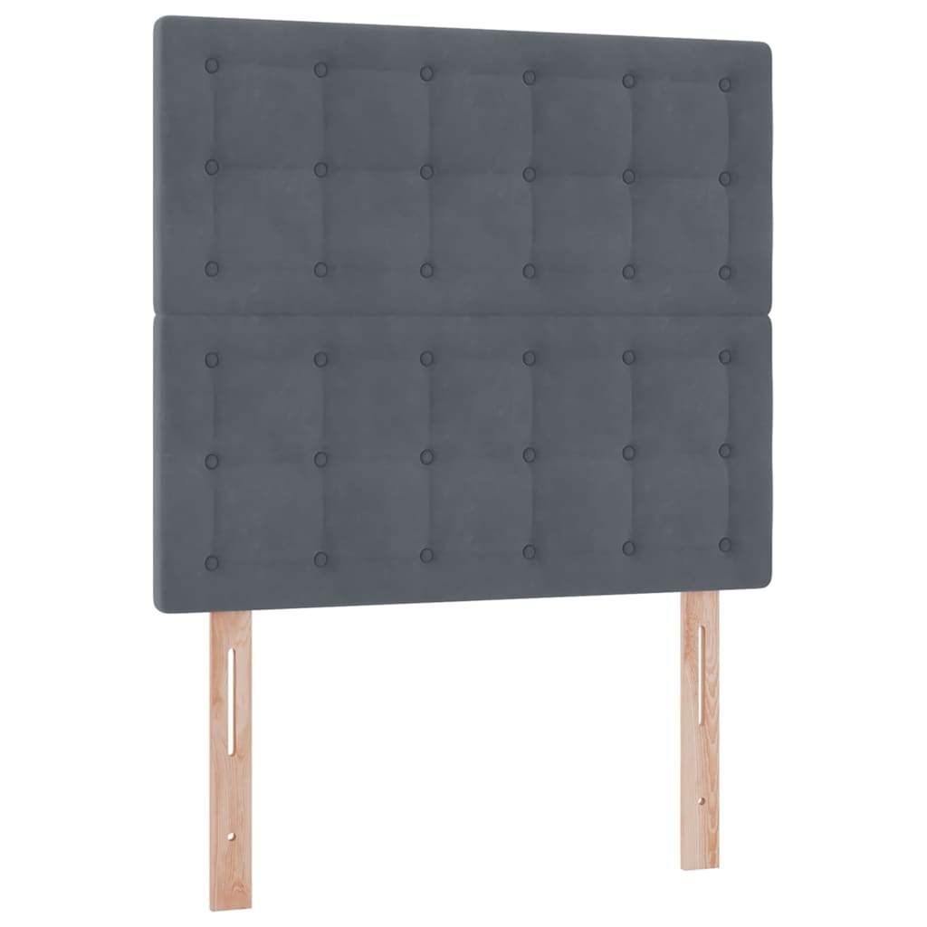 Krevet s prostorom za pohranu s LED-om Tamno siva 90 x 190 cm