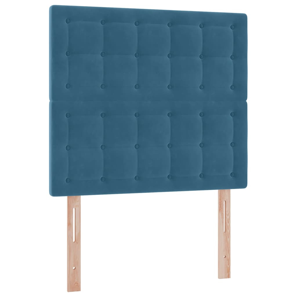 Krevet s prostorom za pohranu s LED-om Tamno plava 90 x 200 cm