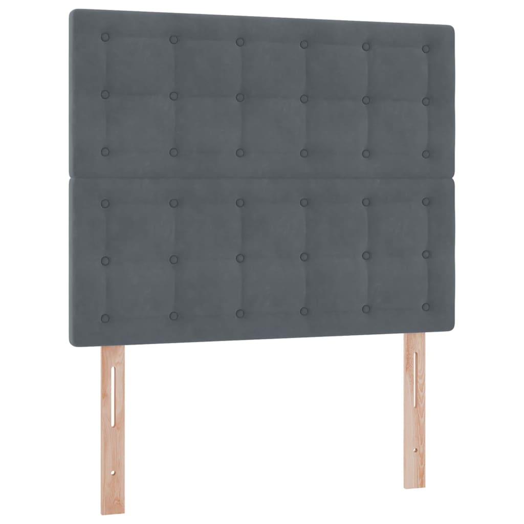 Krevet s prostorom za pohranu s LED-om Tamno siva 120 x 190 cm