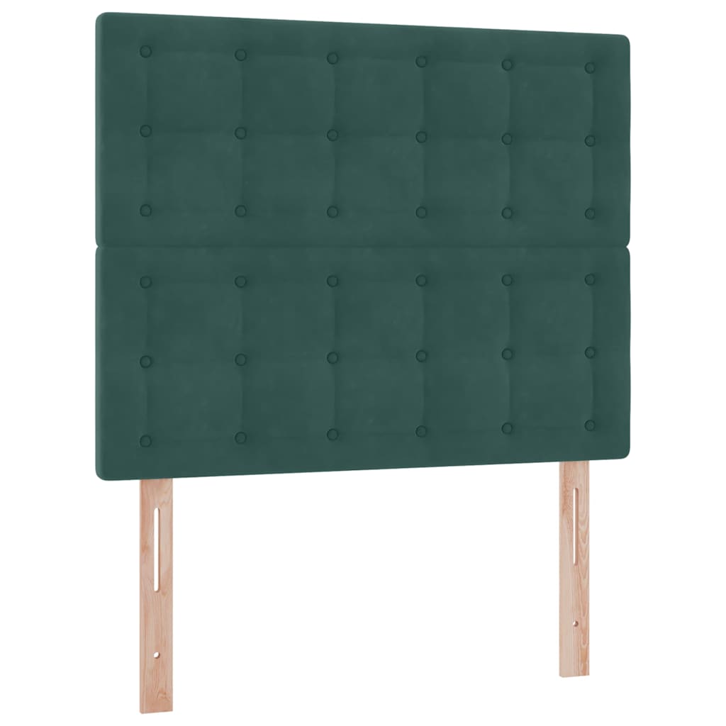 Krevet s prostorom za pohranu s LED-om Tamnozelena 120 x 200 cm