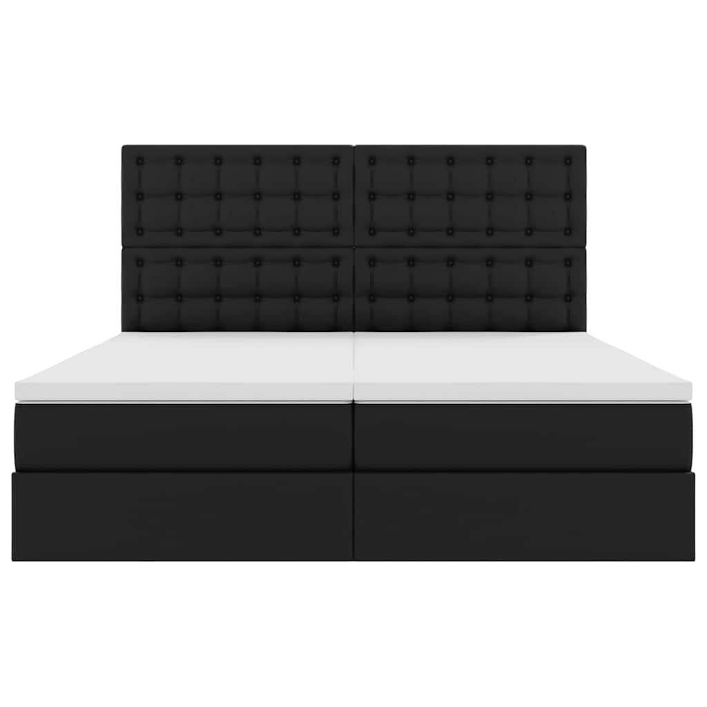 Krevet s prostorom za pohranu s LED-om Crna 180 x 200 cm