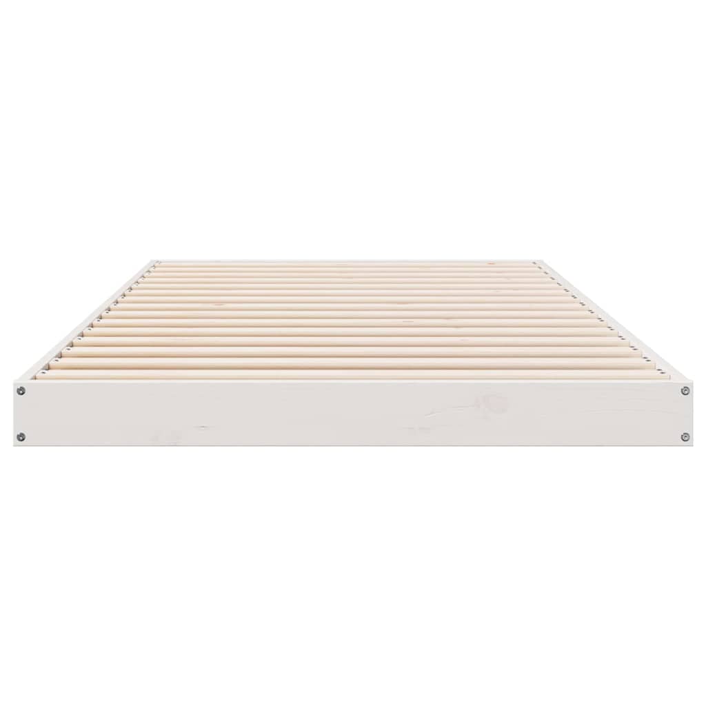 Krevet s daskama Bijelo 90 x 210 cm Čvrsto borovo drvo