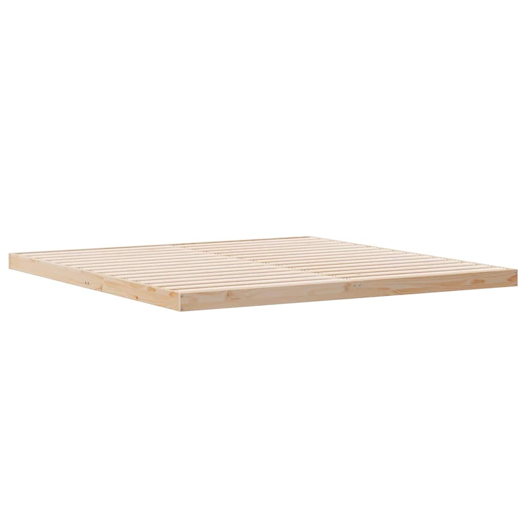 Krevet s daskama Prirodna 213,5 x 204 x 9 cm Čvrsto borovo drvo