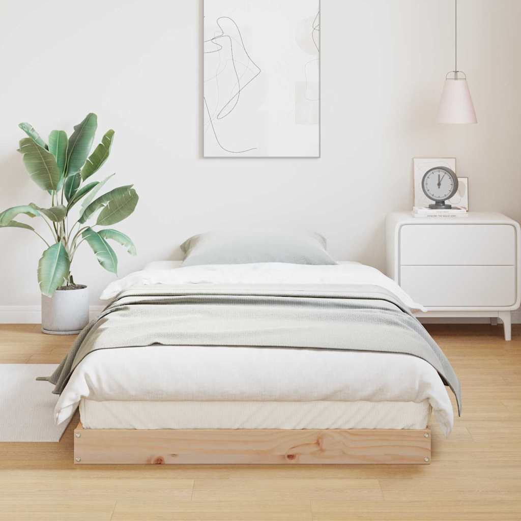 Krevet s daskama Prirodna 80 x 220 cm Čvrsto borovo drvo