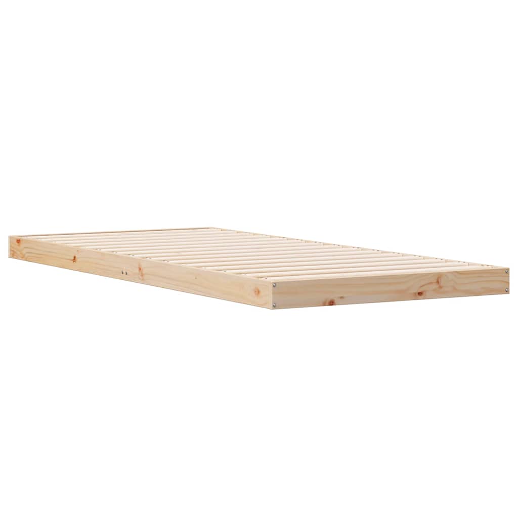 Krevet s daskama Prirodna 90 x 220 cm Čvrsto borovo drvo