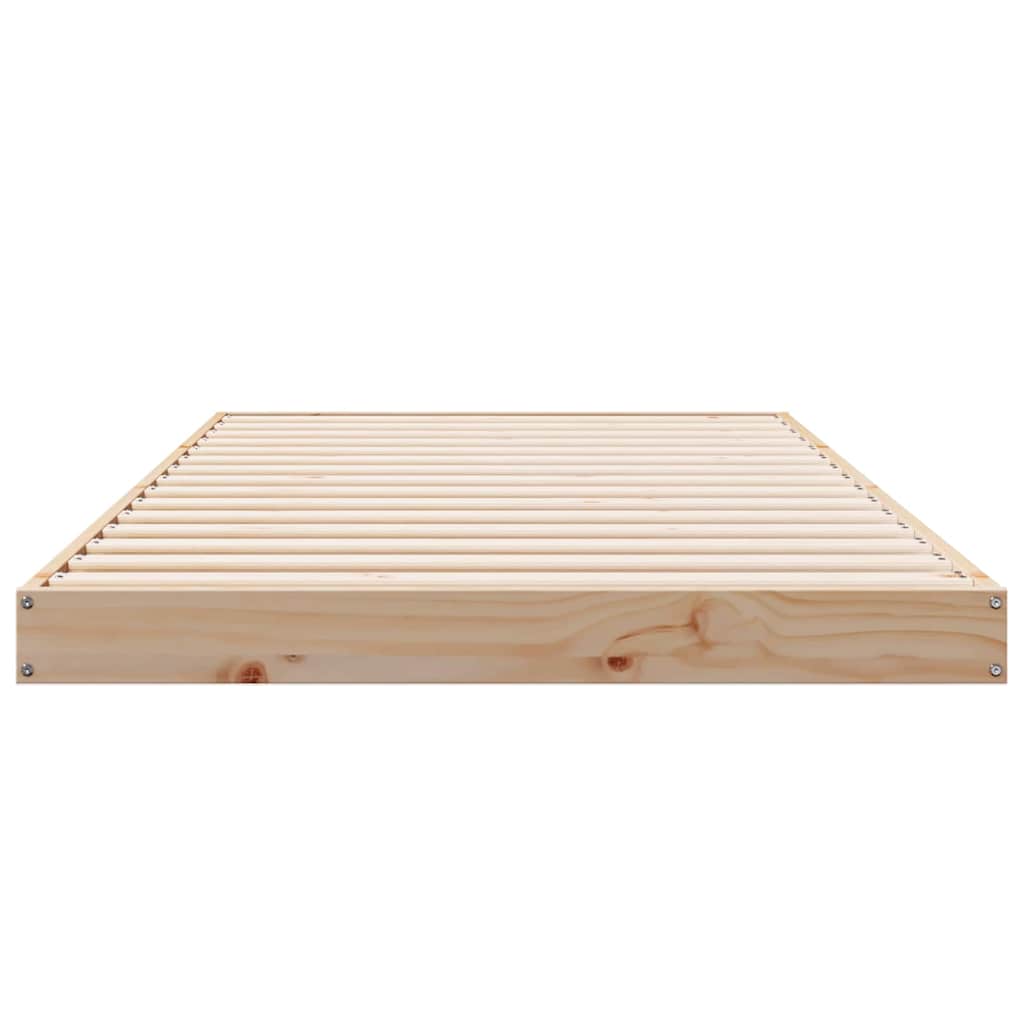 Krevet s daskama Prirodna 90 x 220 cm Čvrsto borovo drvo