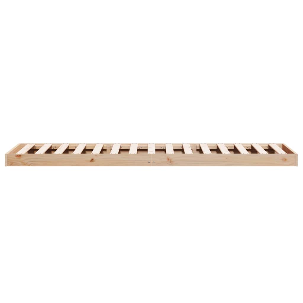 Krevet s daskama Prirodna 100 x 220 cm Čvrsto borovo drvo