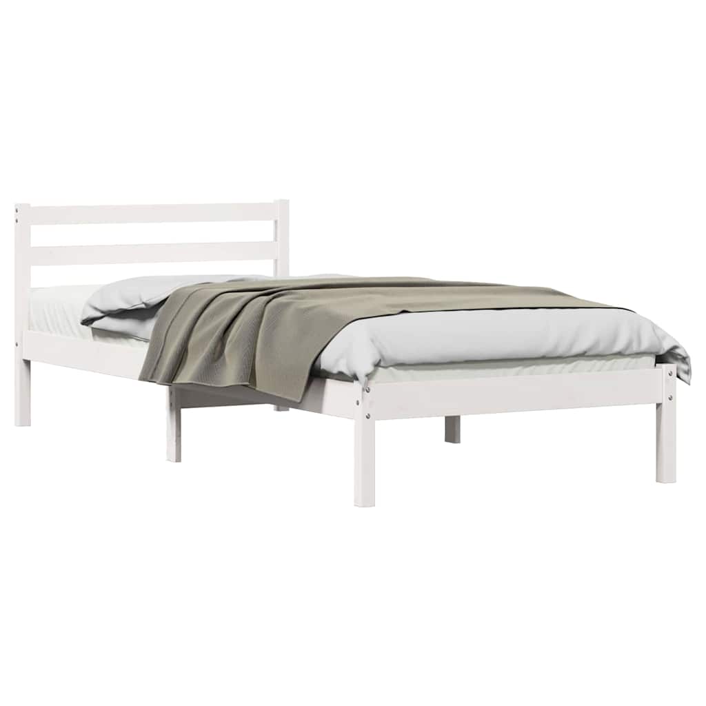 Krevetna konstrukcija Bijelo 215,5 x 105,5 x 69,5 cm