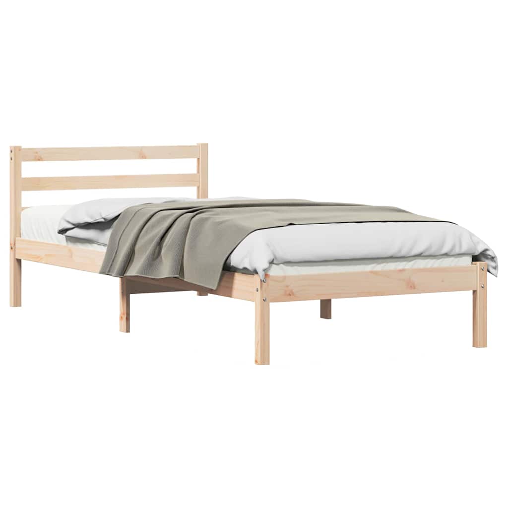 Krevetna konstrukcija s uzglavljem Smeđa 225,5 x 85,5 x 69,5 cm