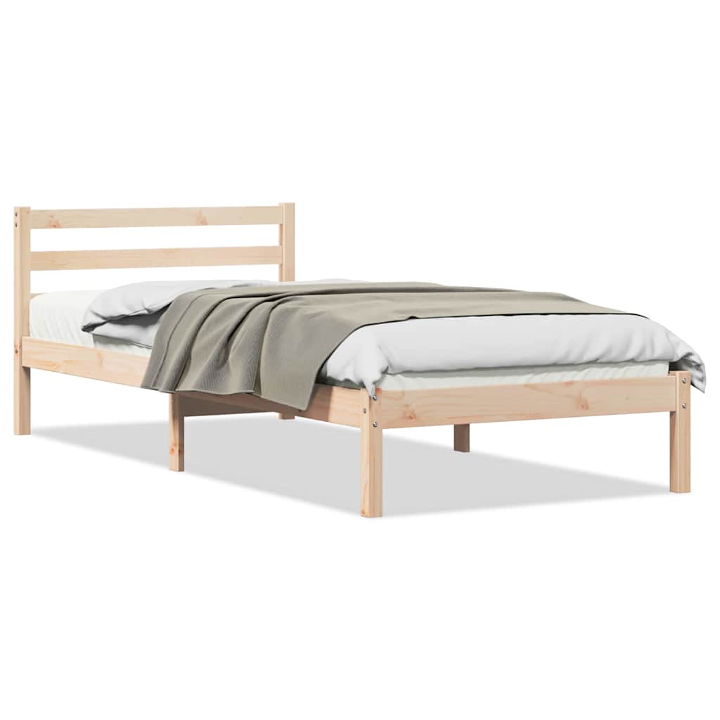 Krevetna konstrukcija s uzglavljem Smeđa 225,5 x 85,5 x 69,5 cm