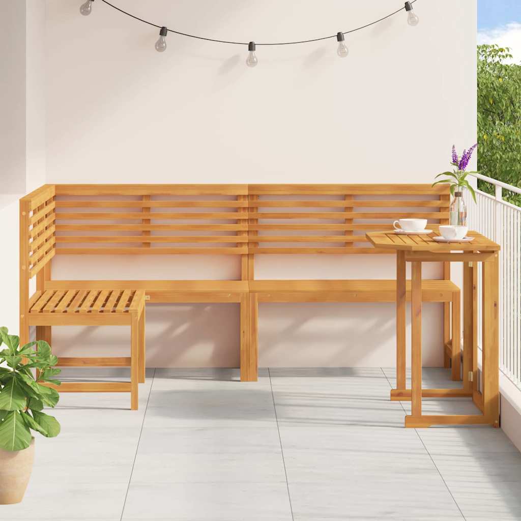 Set vrtne klupe 3 pcs Smeđa Čvrsto drvo akacije