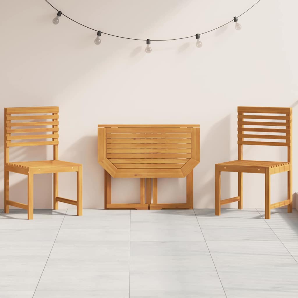 Bistro set za vrt 3 pcs Smeđa Čvrsto drvo akacije